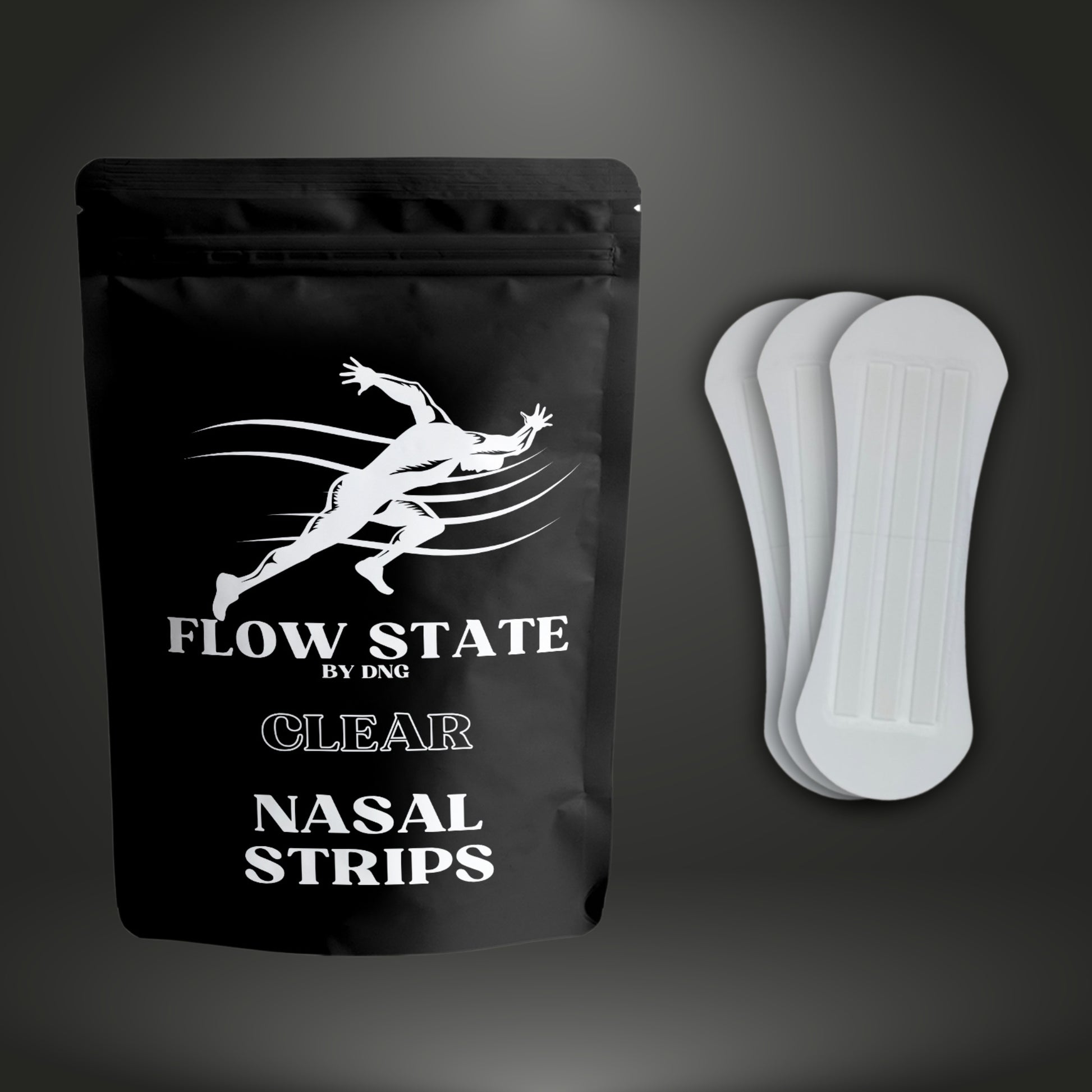 Flow State Clear Nasal Strips Incognito Edition 30 Pack - Transparent Strips for Better Breathing, Improved Sleep, and Reduced Snoring.